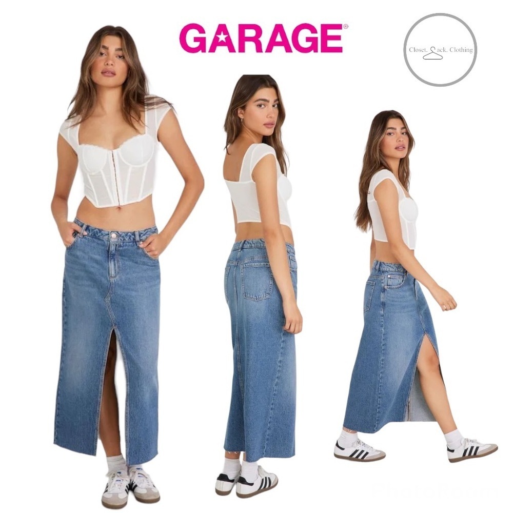 Garage Denim Maxi Skirt Size XS
